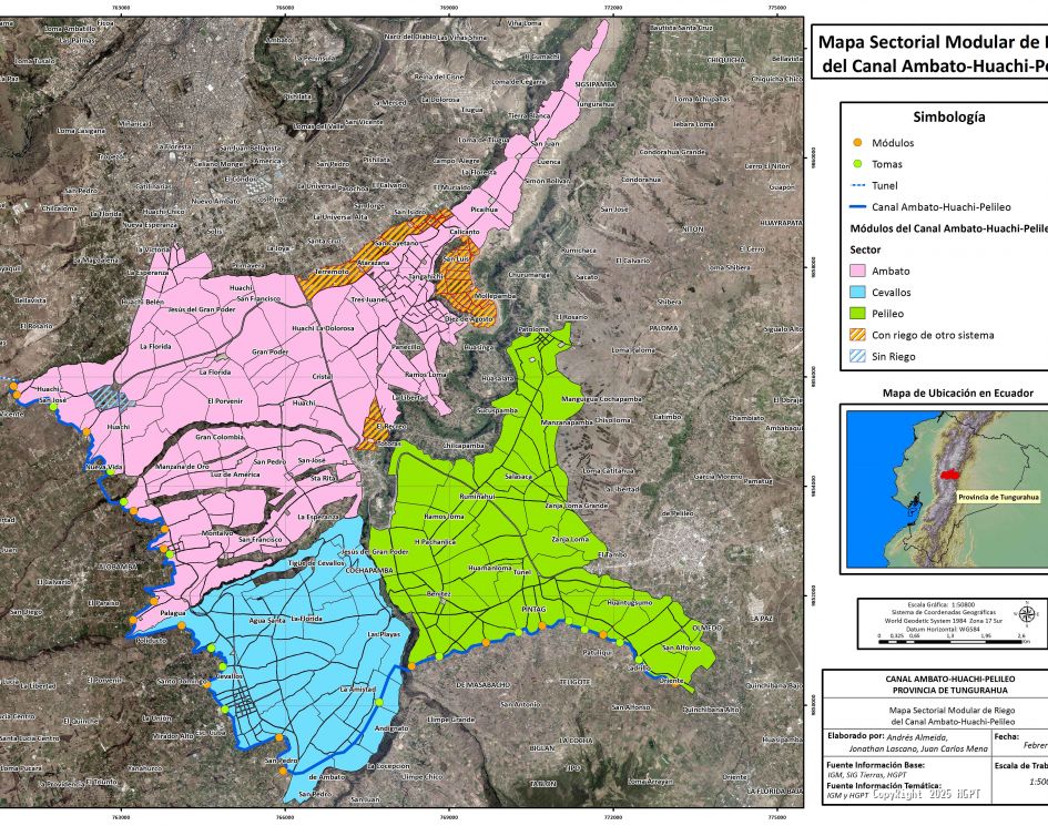 Mapa Sectorial Modular de Riego del Canal AHP - 