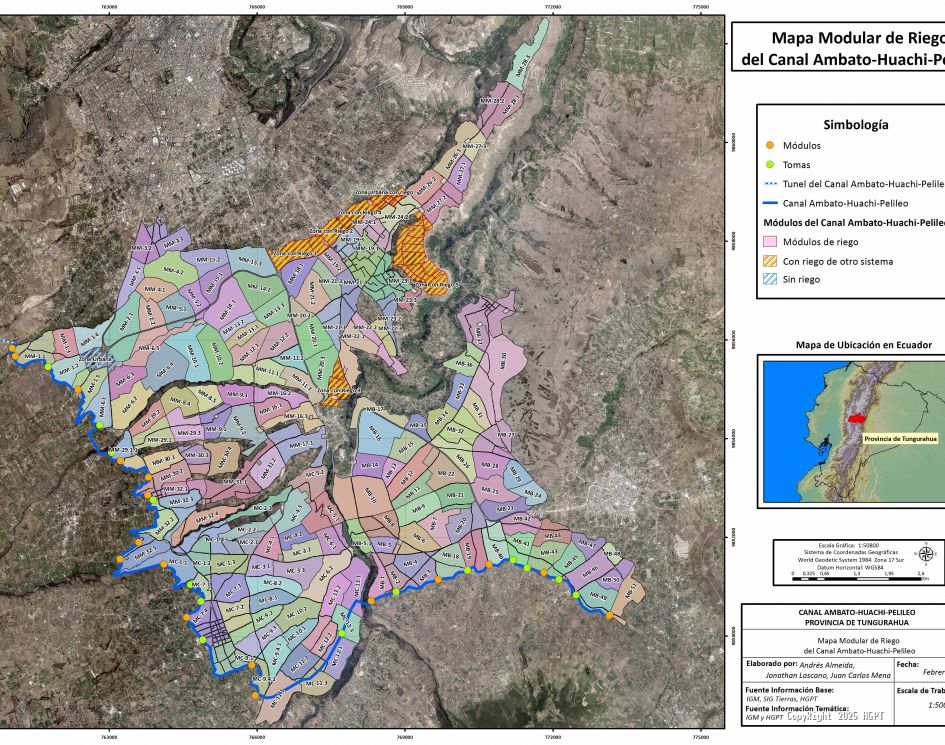 Mapa Modular de Riego del Canal AHP - 